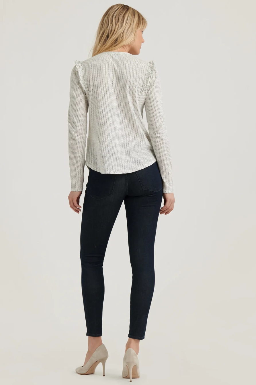 RUFFLED HENLEY TOP, image 4