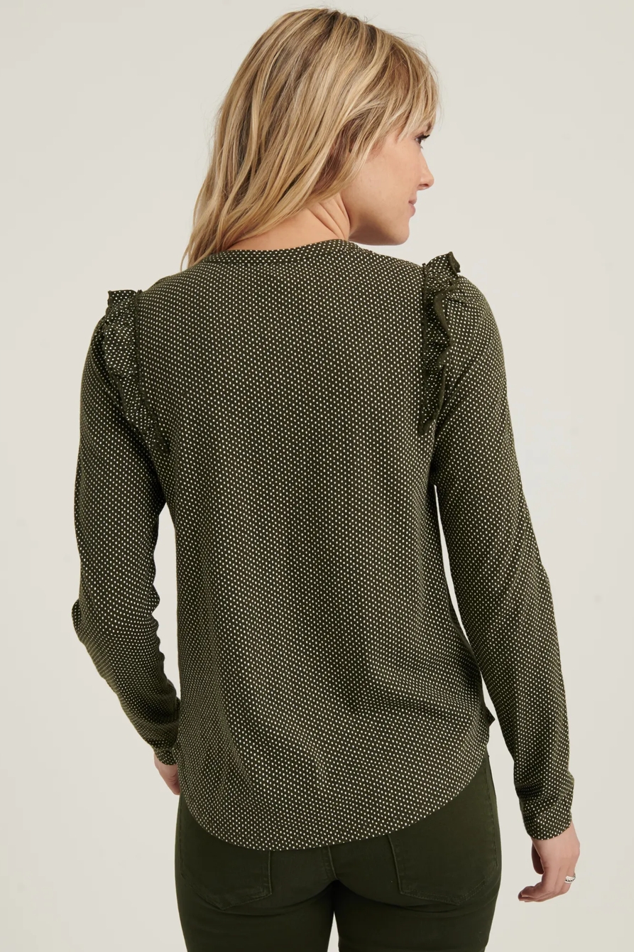 RUFFLED HENLEY TOP, image 4