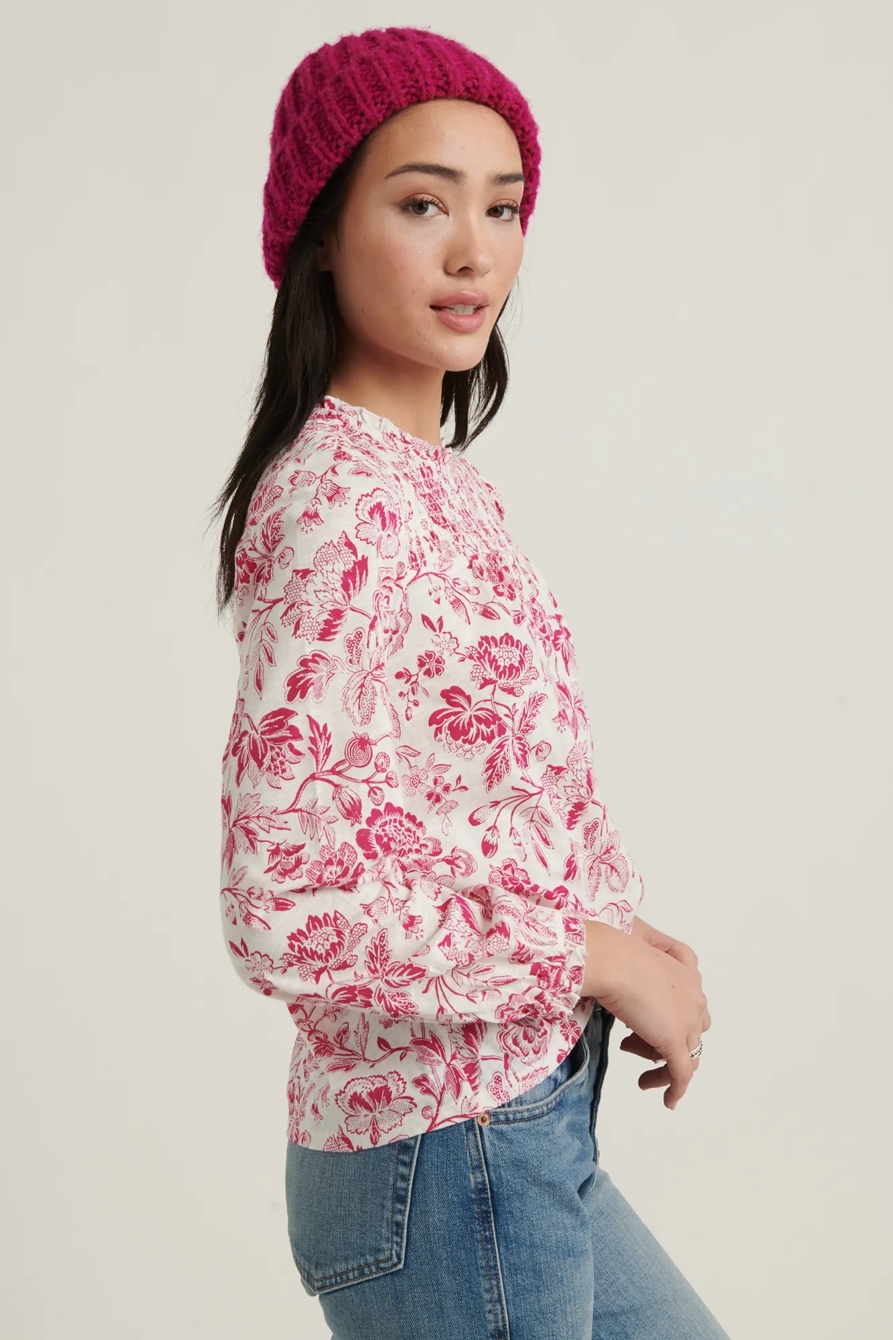 SMOCKED YOKE BLOUSE, image 3