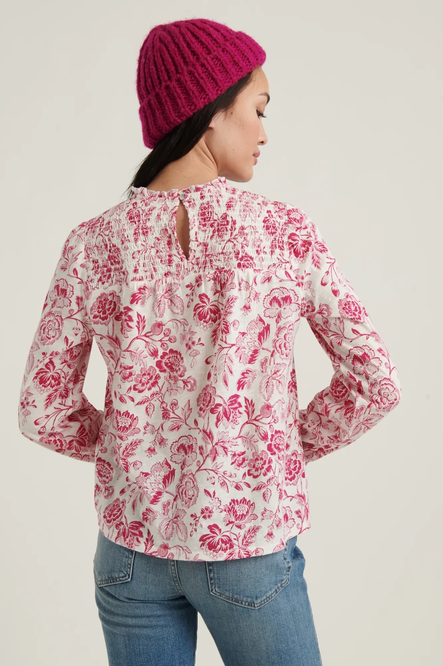 SMOCKED YOKE BLOUSE, image 4