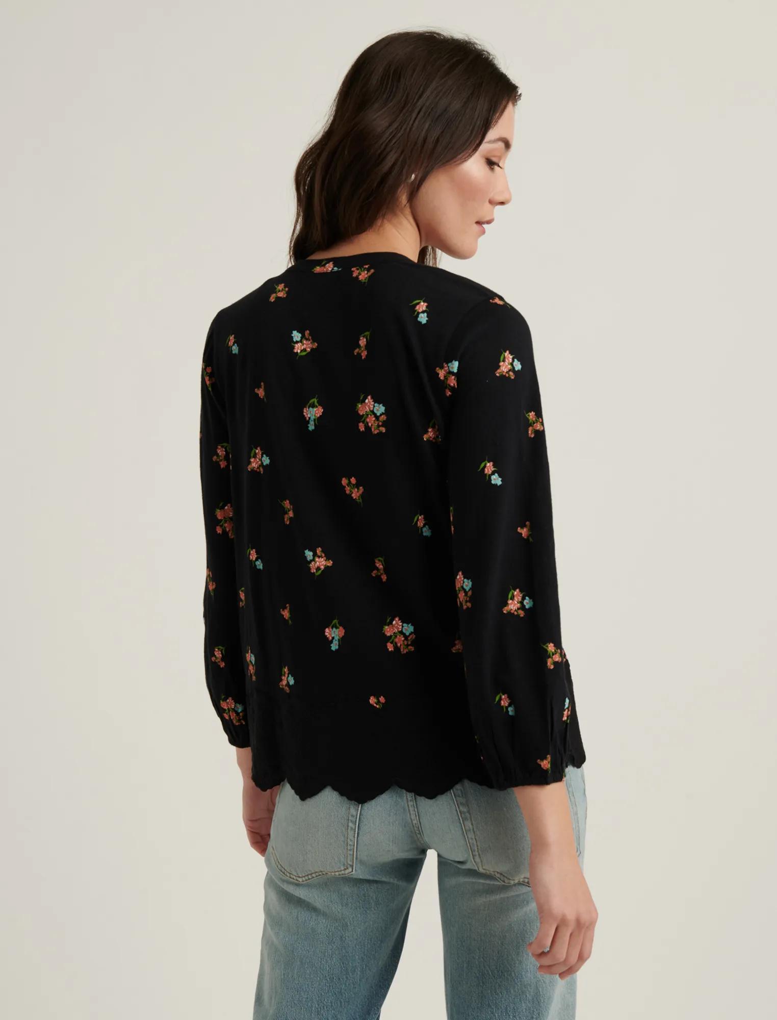 VNECK BUTTON DOWN PEASANT TOP, image 4