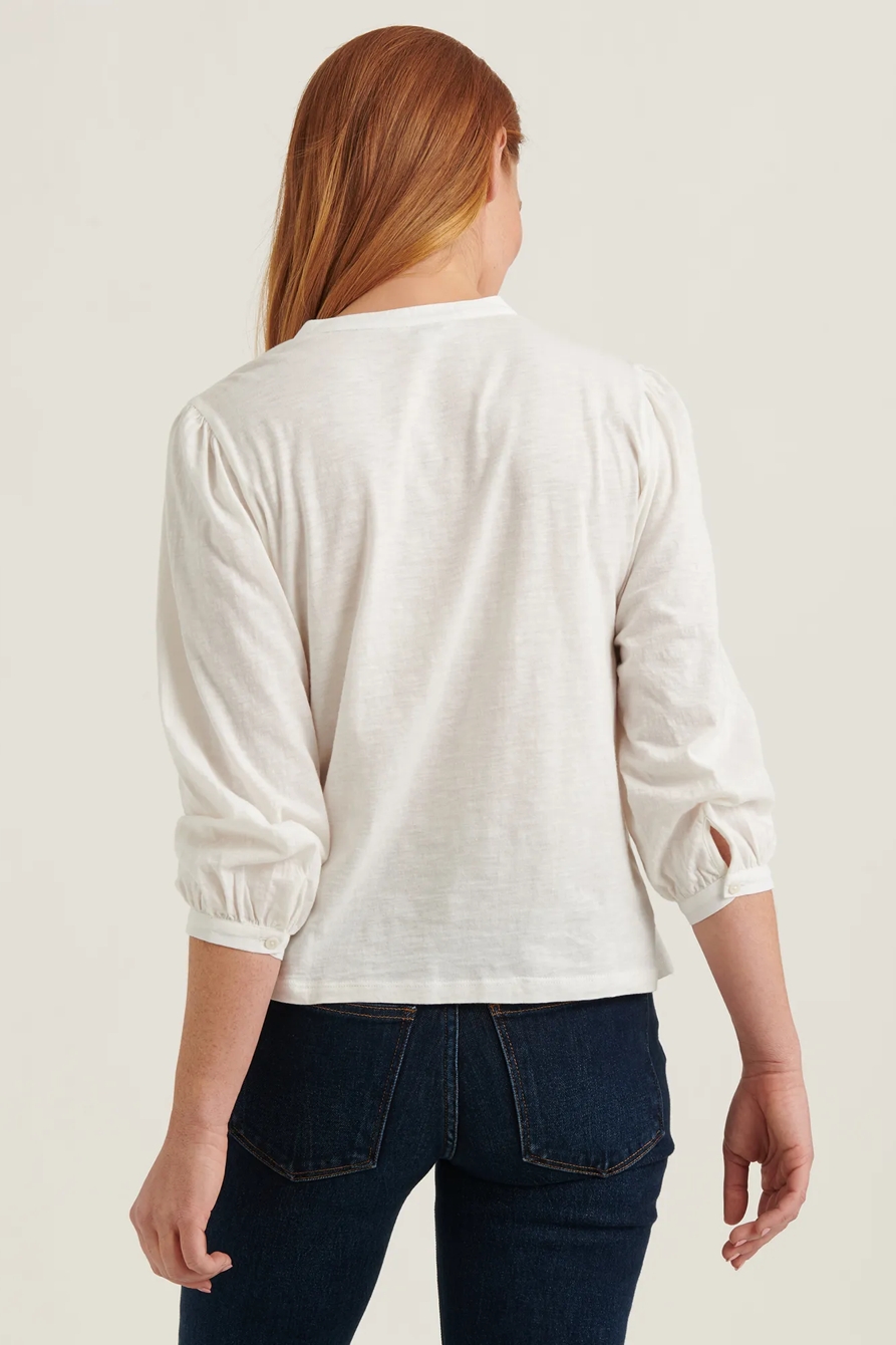 EMBROIDERED HENLEY TOP, image 4
