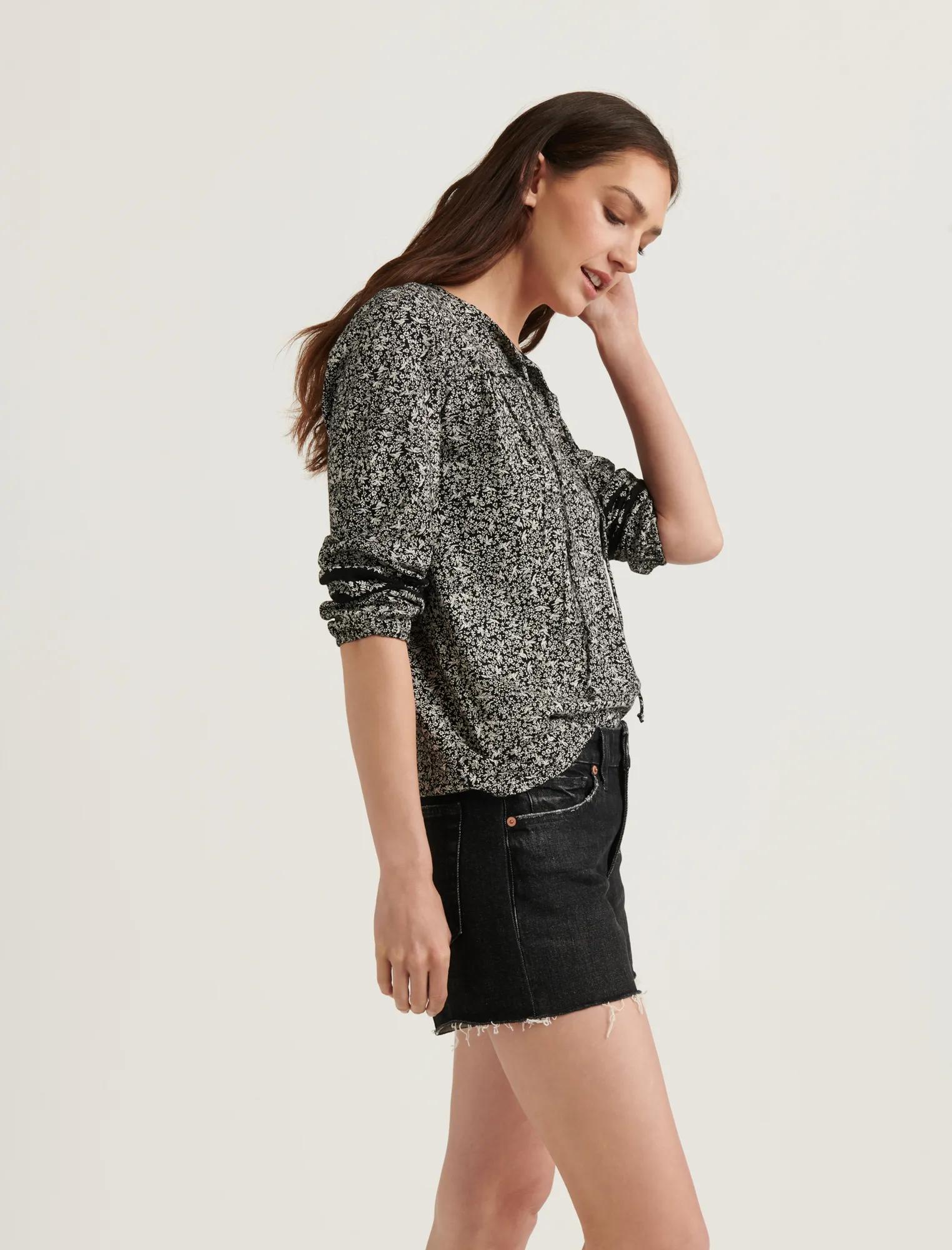 PRINTED PEASANT TOP, image 3