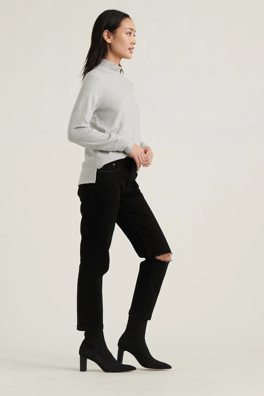 MOCK NECK CLOUD JERSEY TOP, image 2
