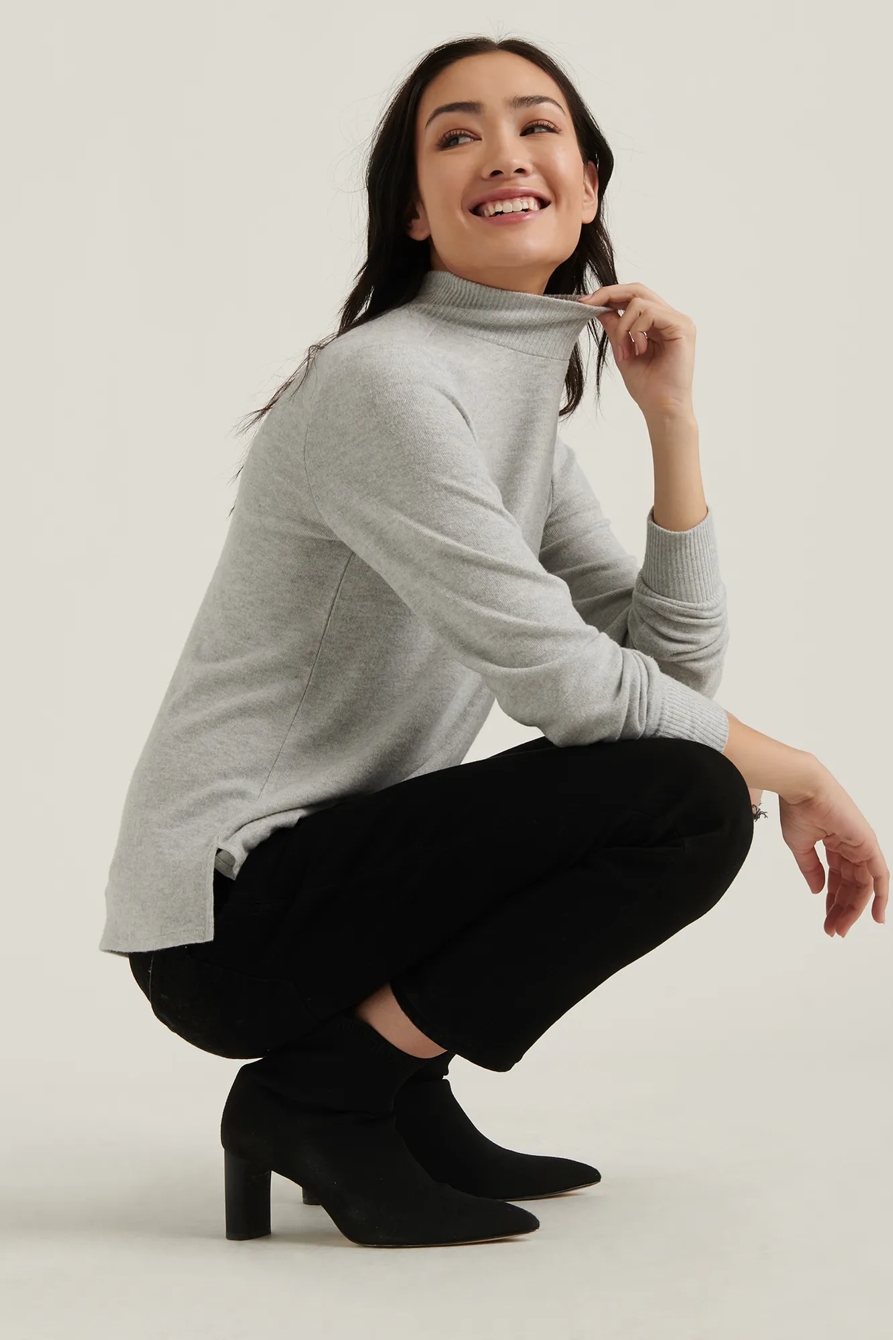 MOCK NECK CLOUD JERSEY TOP, image 5