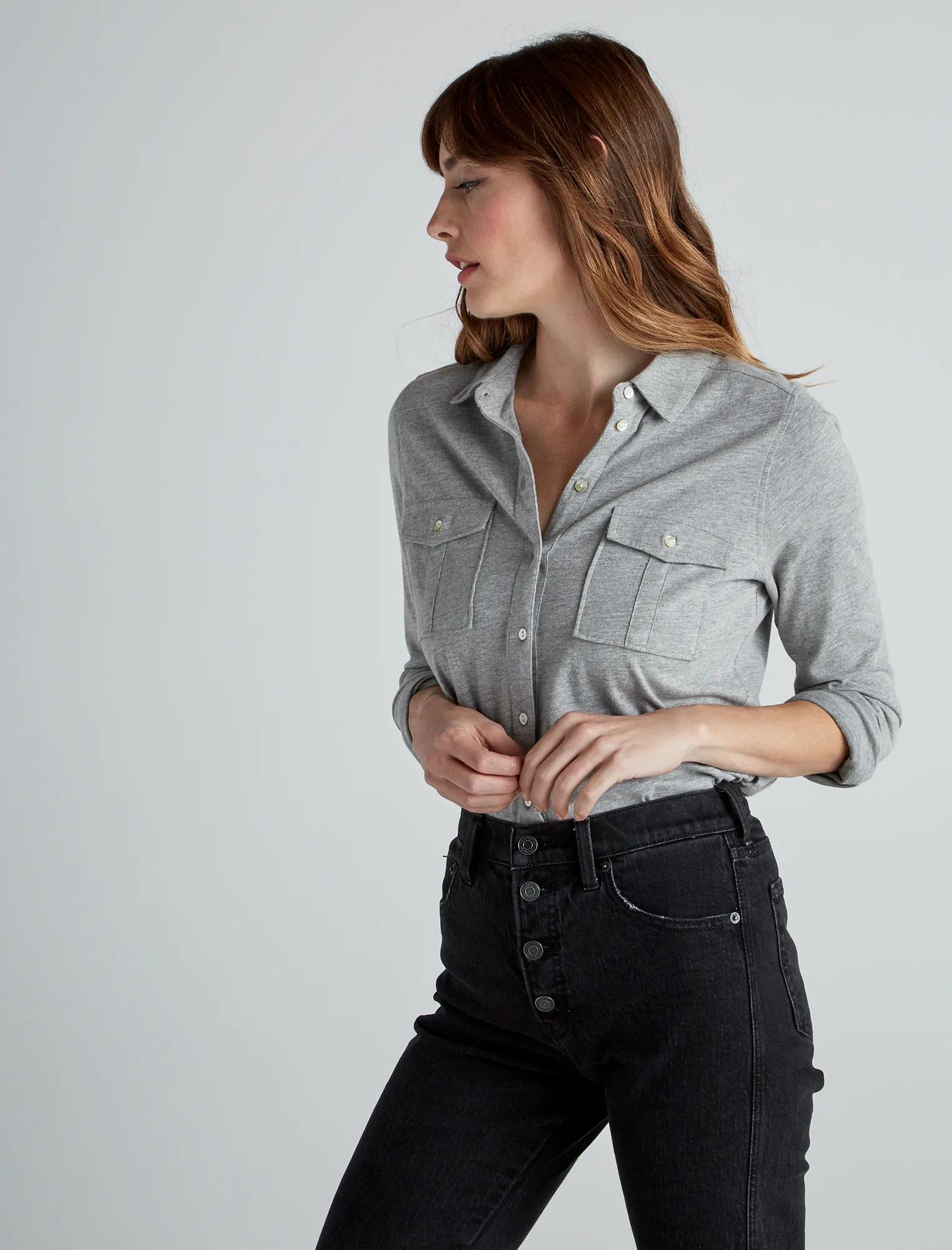 DOUBLE POCKET KNIT SHIRT, image 3