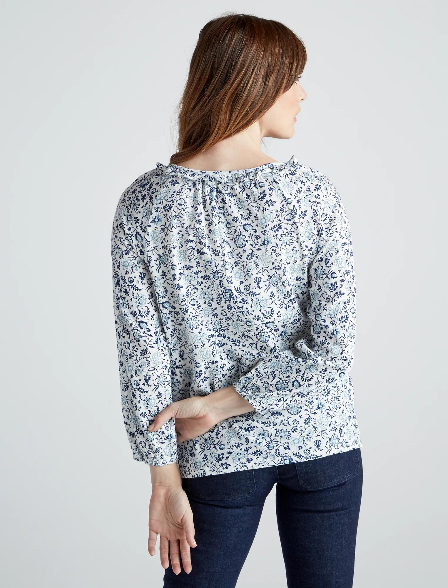 PRINTED KNIT BLOUSE TOP, image 5