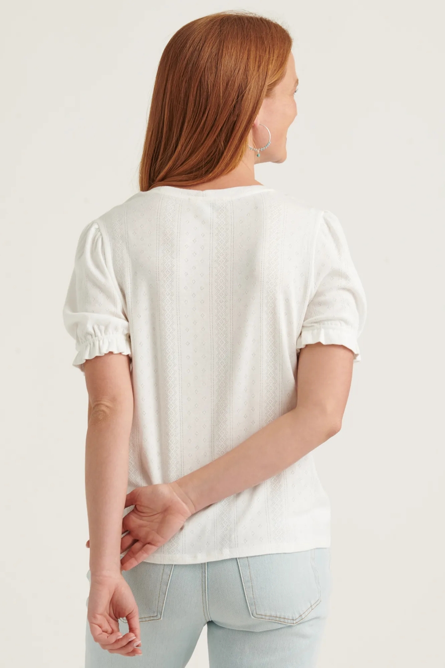 POINTELLE SCOOP NECK TOP, image 4