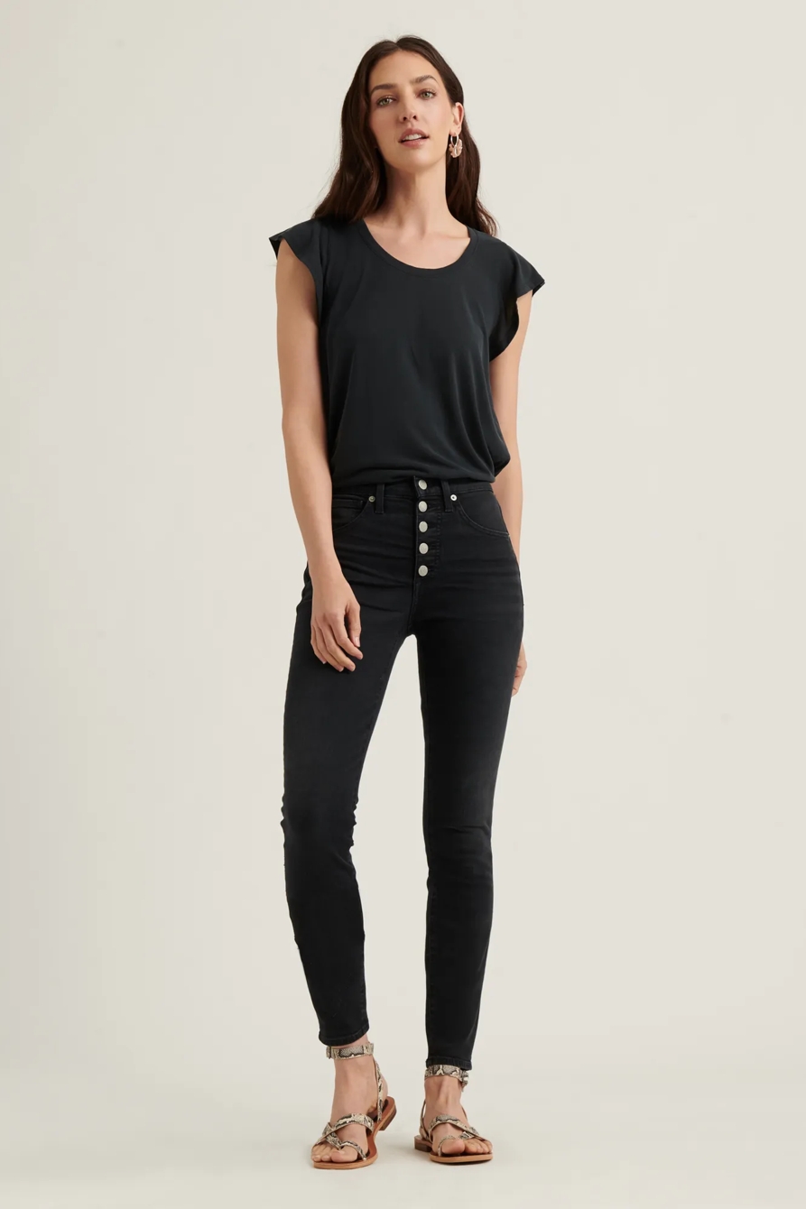 RUFFLE SLEEVE SANDWASH TOP, image 2