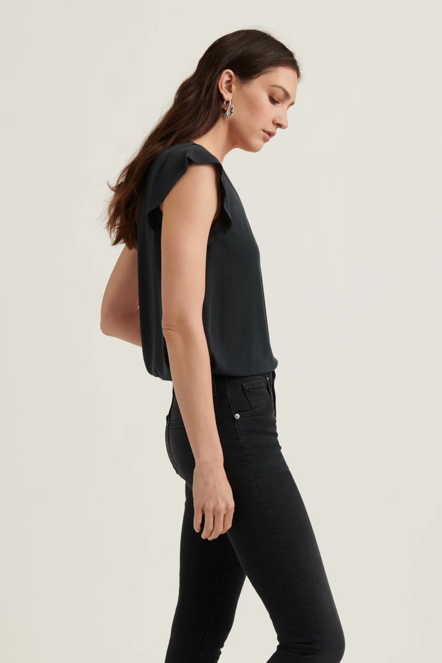 RUFFLE SLEEVE SANDWASH TOP, image 3