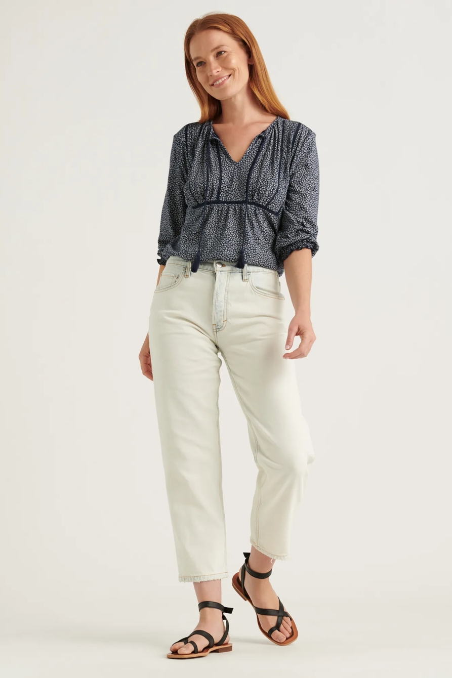 PRINTED PEASANT TOP, image 2