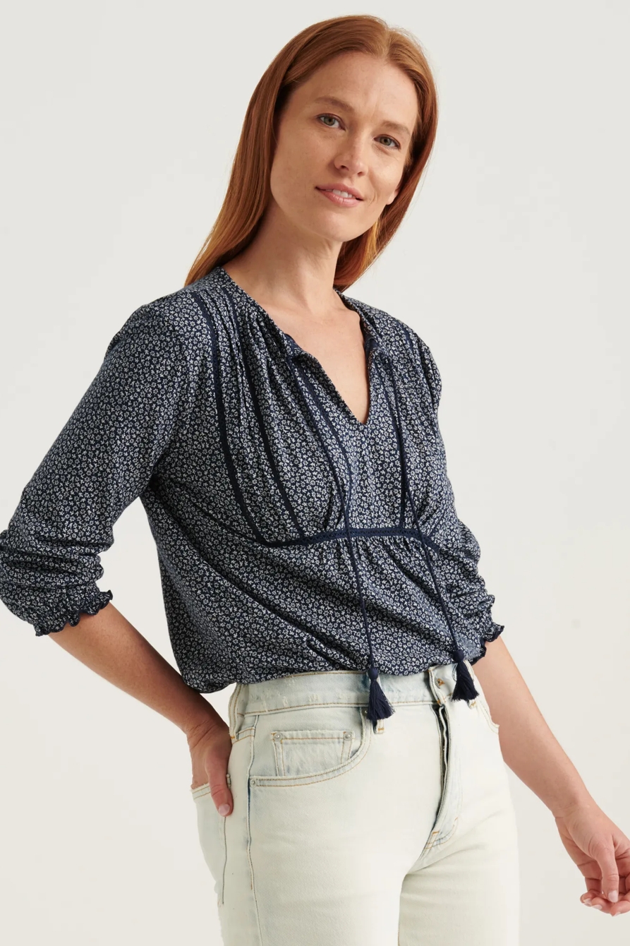 PRINTED PEASANT TOP, image 3