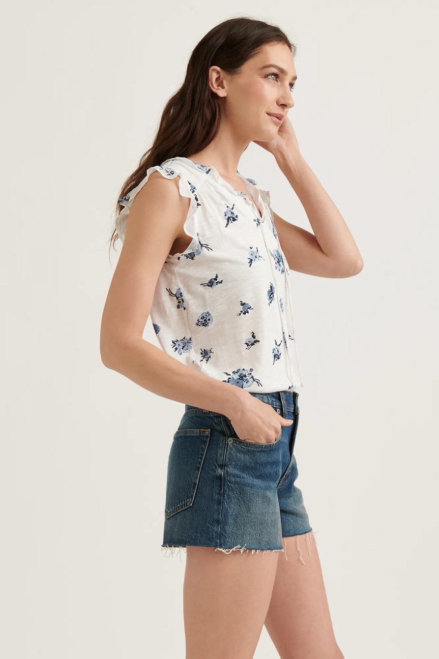 PRINTED RUFFLE TANK TOP, image 3