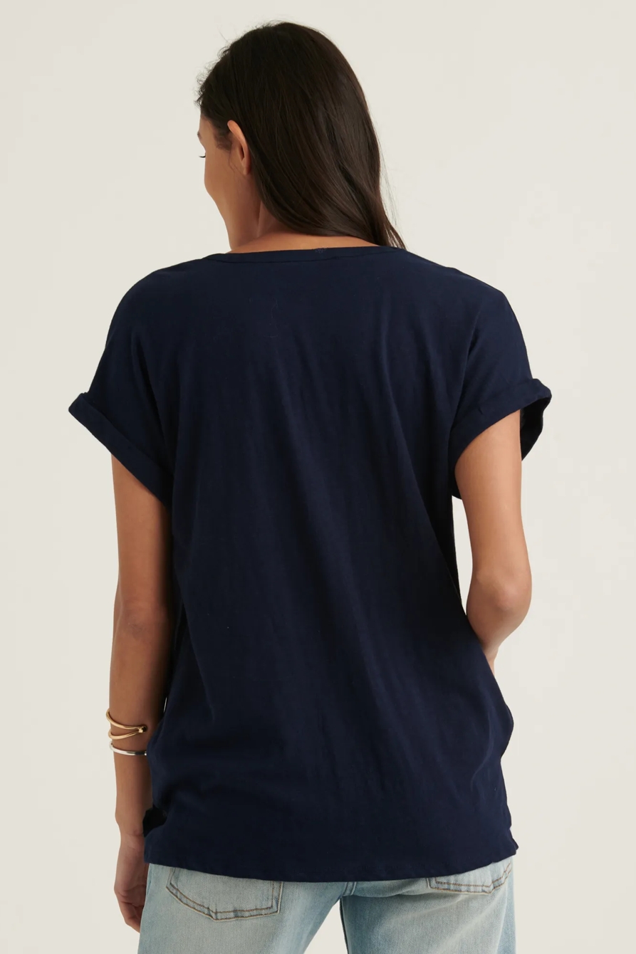SHORT SLEEVE WOVEN MIX BUTTON DOWN TOP, image 4