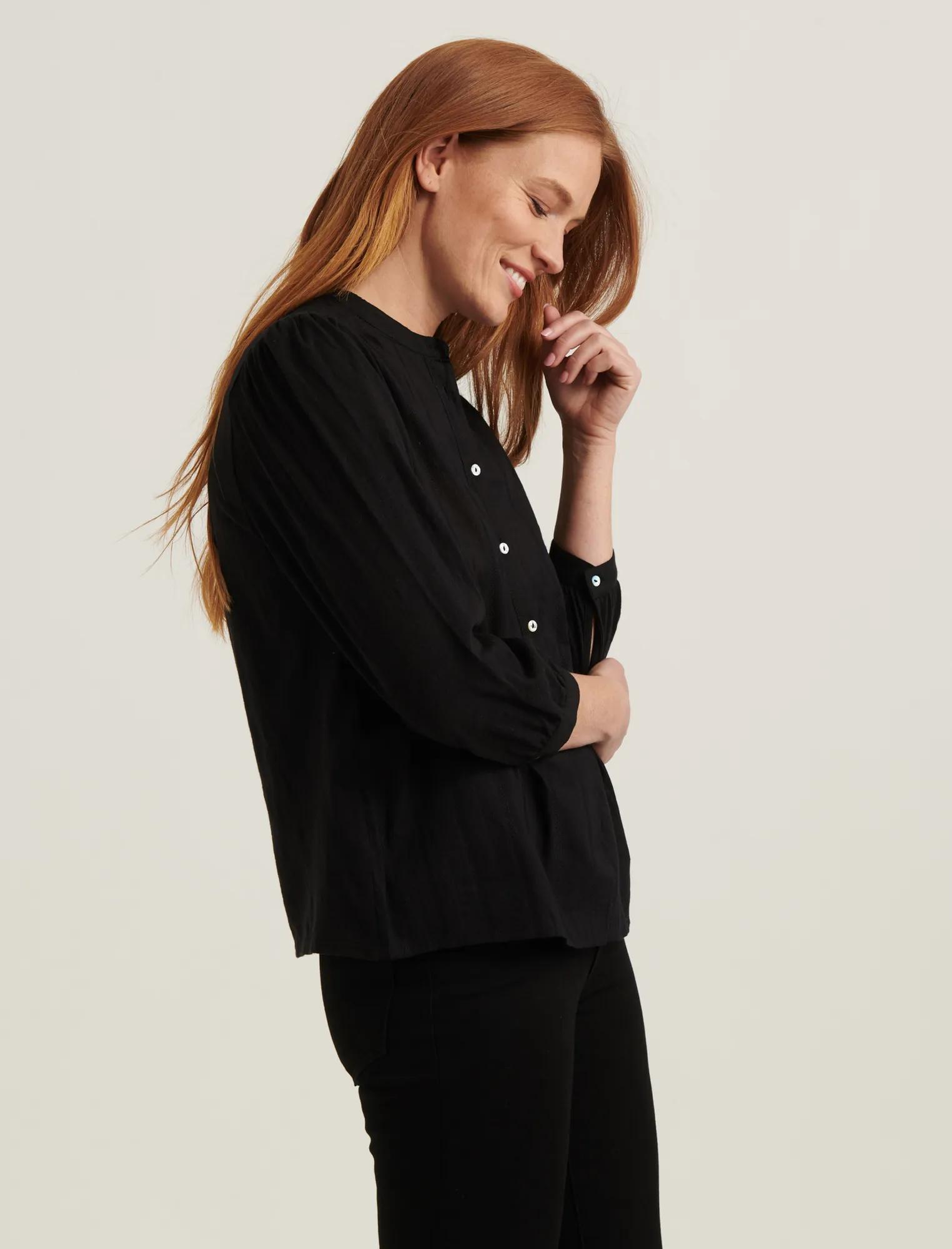 WOVEN MIX BUTTONDOWN TOP, image 3