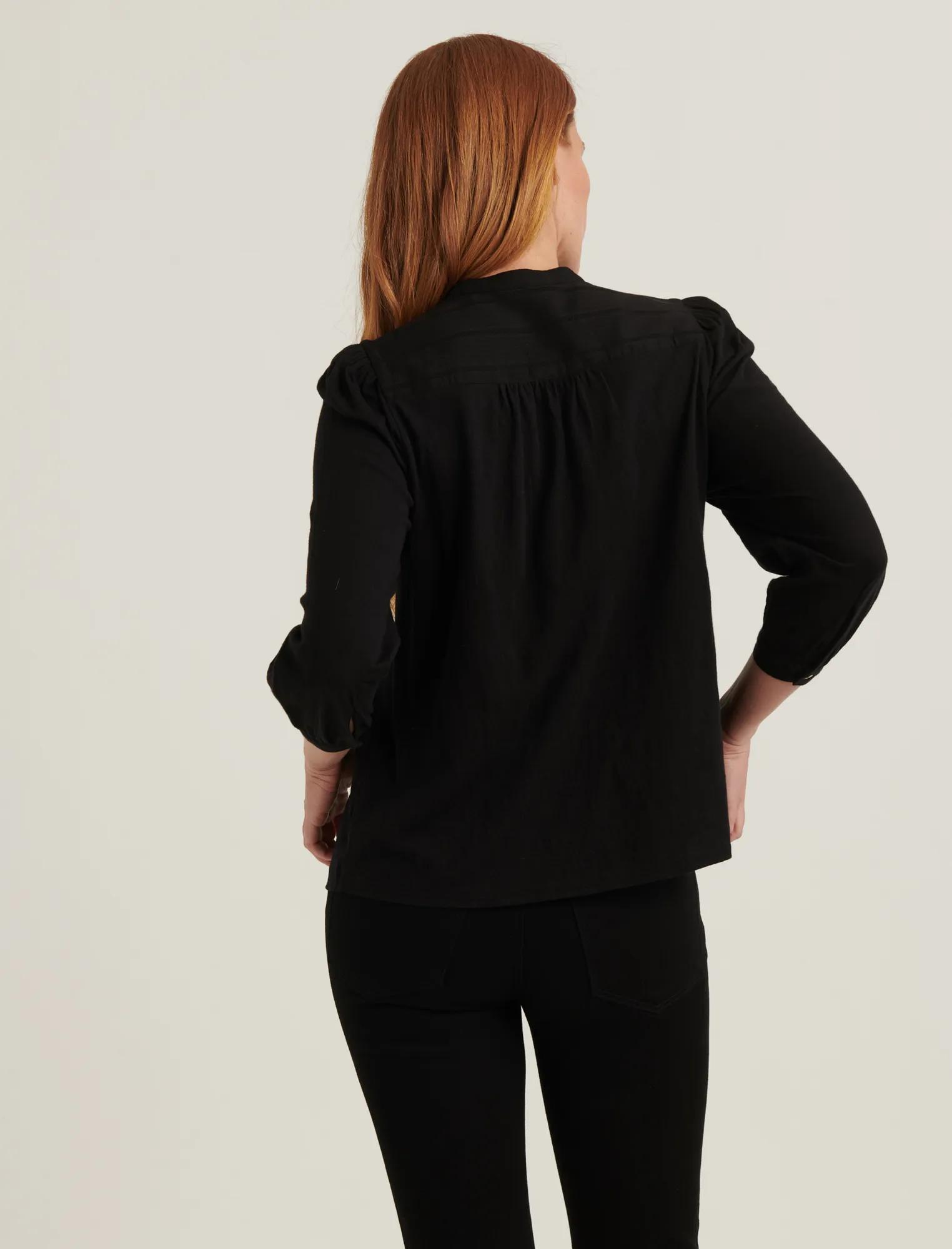 WOVEN MIX BUTTONDOWN TOP, image 4