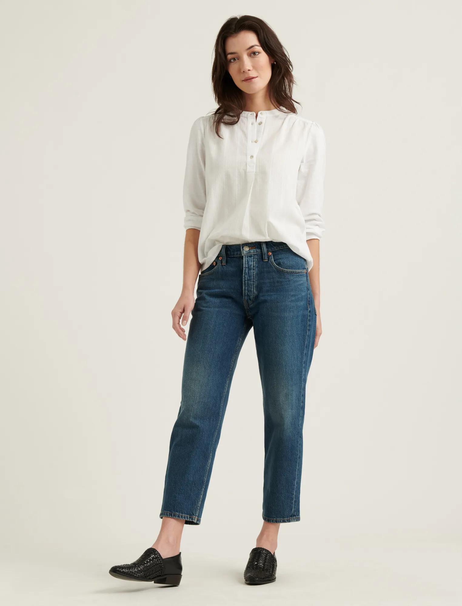 WOVEN MIX BUTTONDOWN TOP, image 2