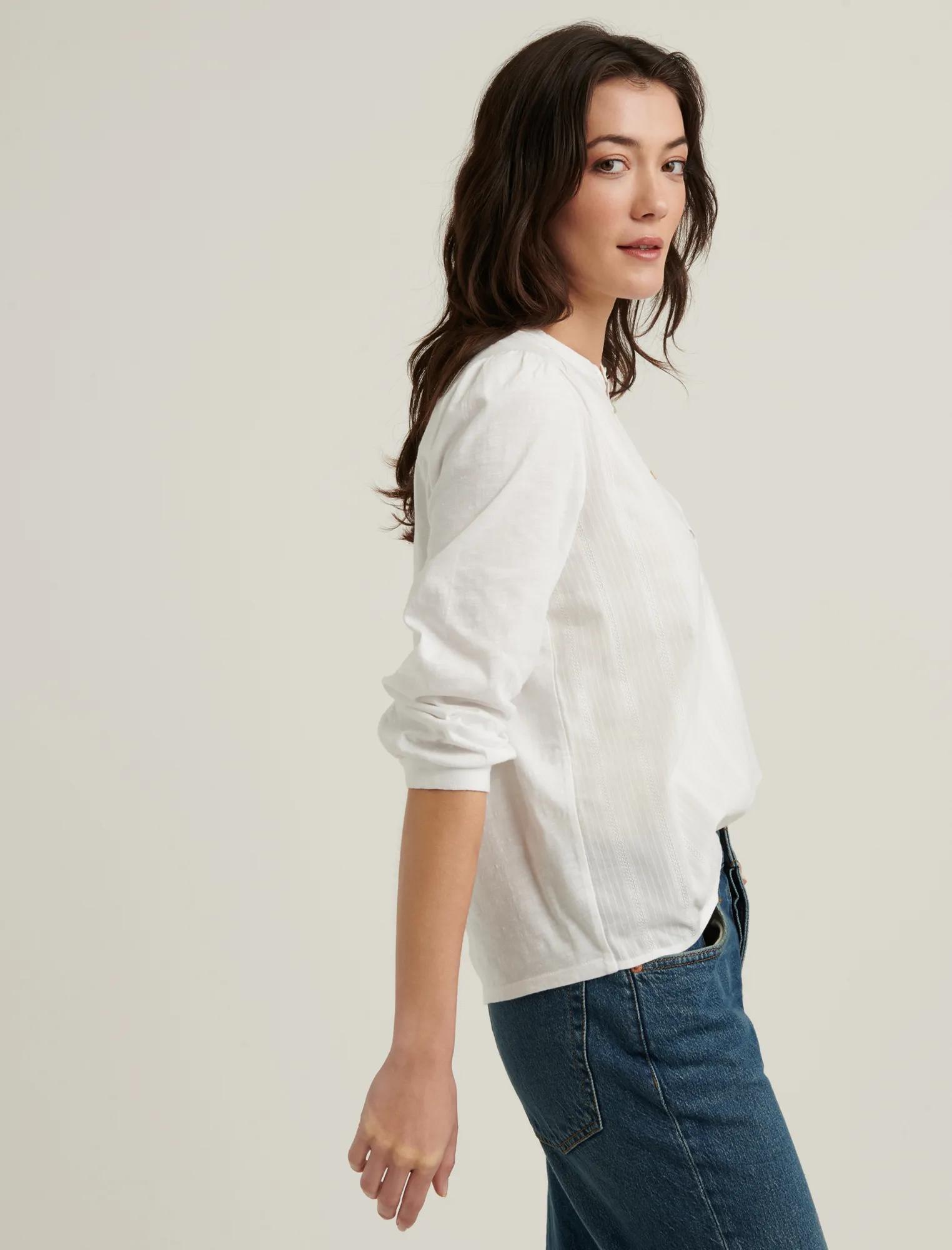 WOVEN MIX BUTTONDOWN TOP, image 3