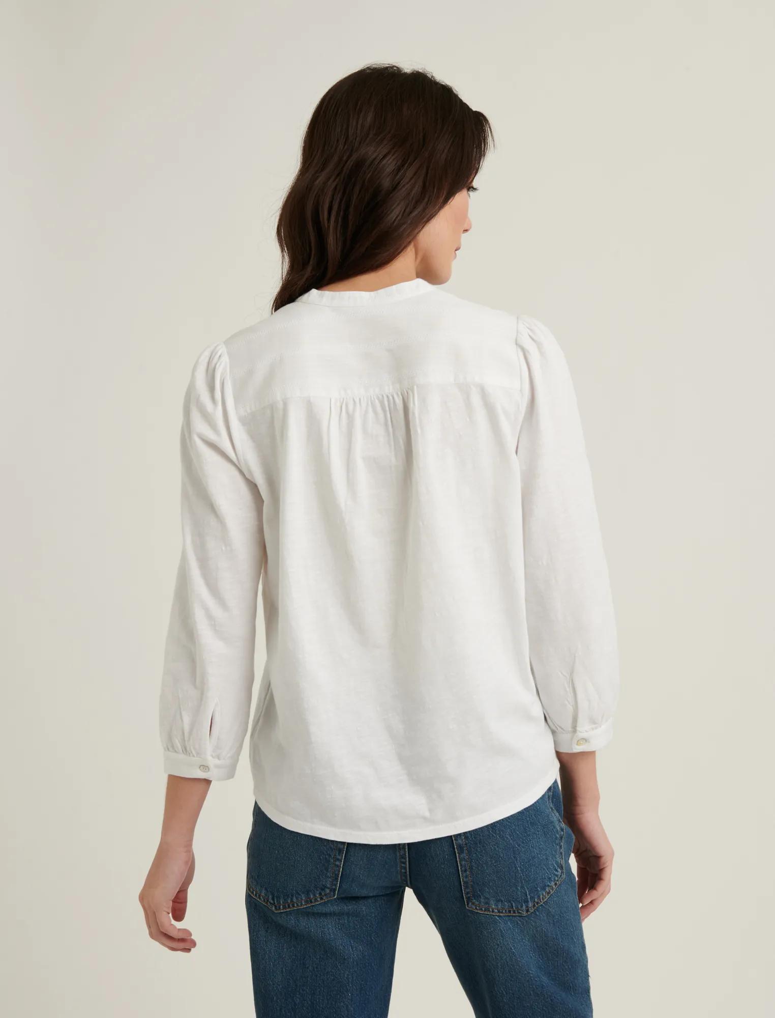 WOVEN MIX BUTTONDOWN TOP, image 4