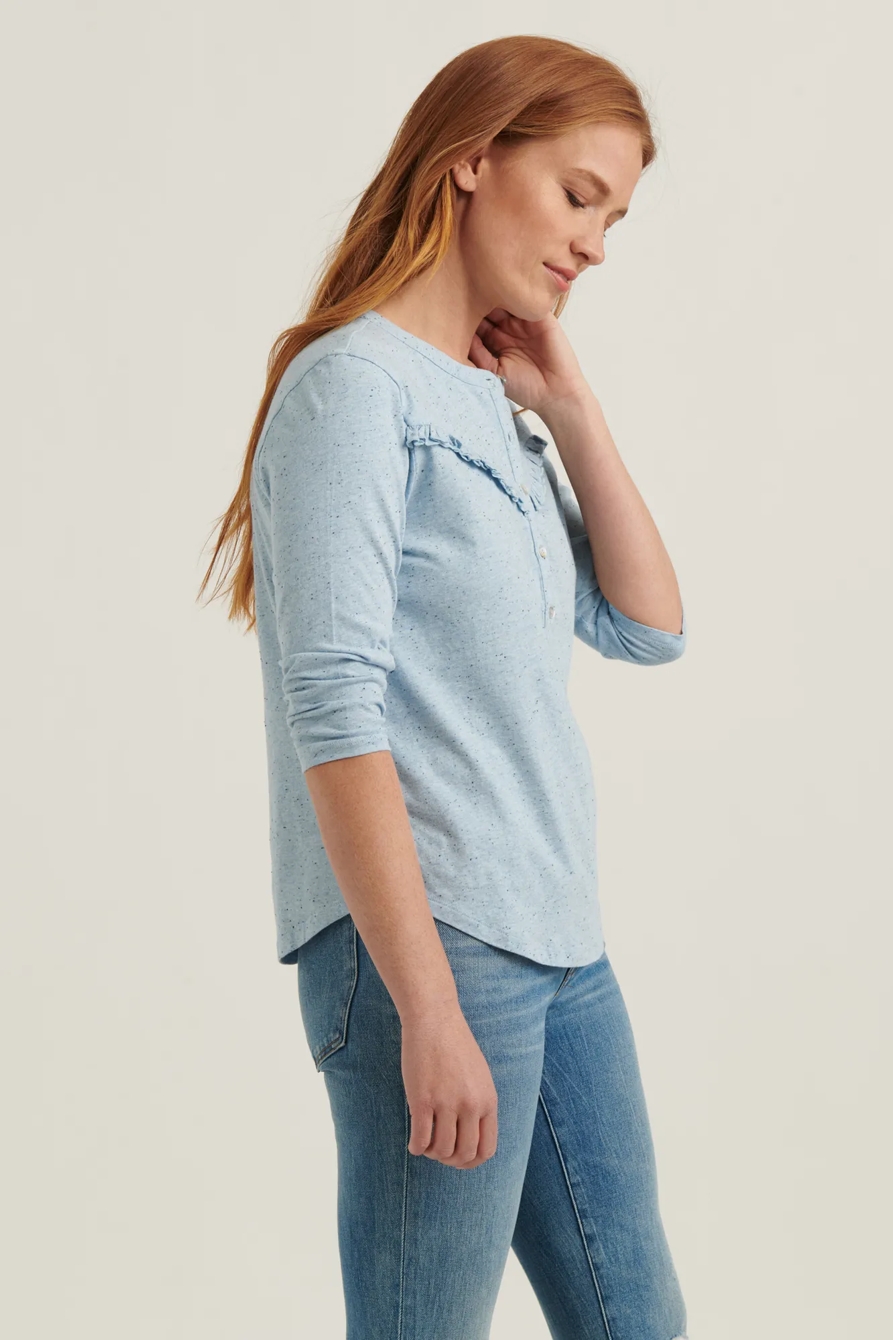 RUFFLE BIB HENLEY TOP, image 3
