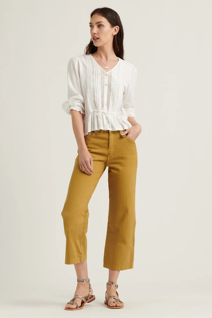 LACE TIE WAIST 3Q SLEEVE TOP, image 2