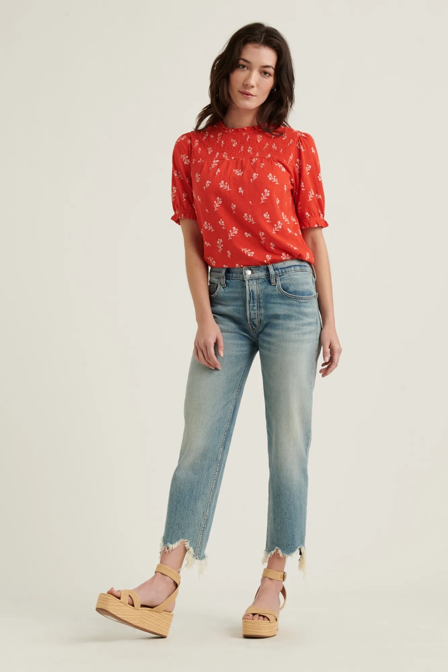 PUFF SLEEVE PRINTED TOP, image 2