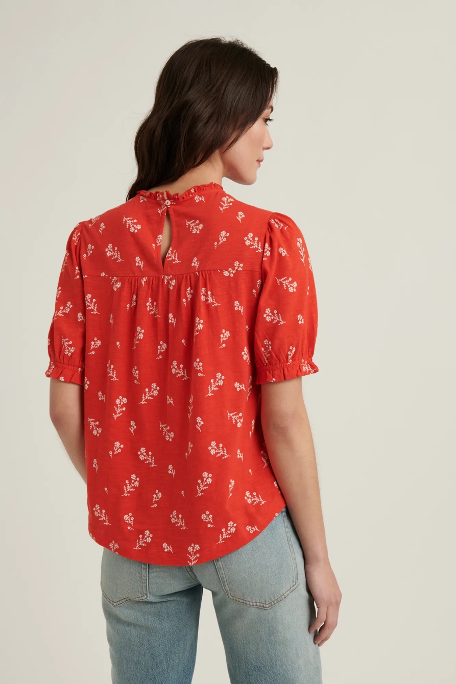 PUFF SLEEVE PRINTED TOP, image 4