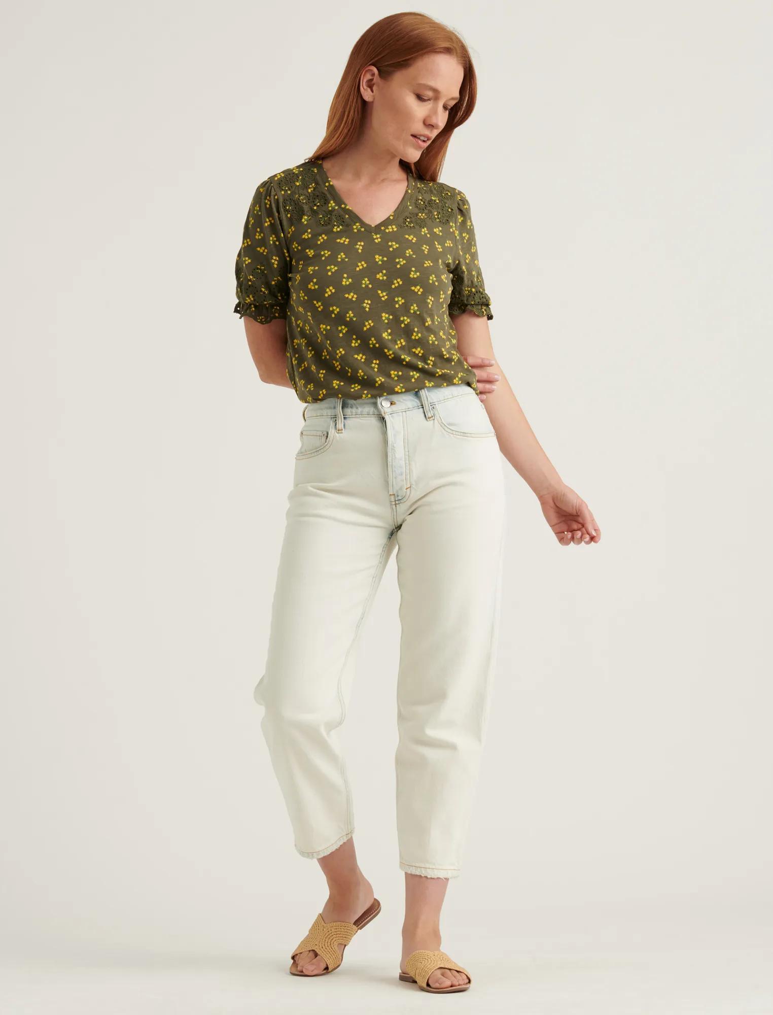 EMBROIDERED PUFF SLEEVE TOP, image 2
