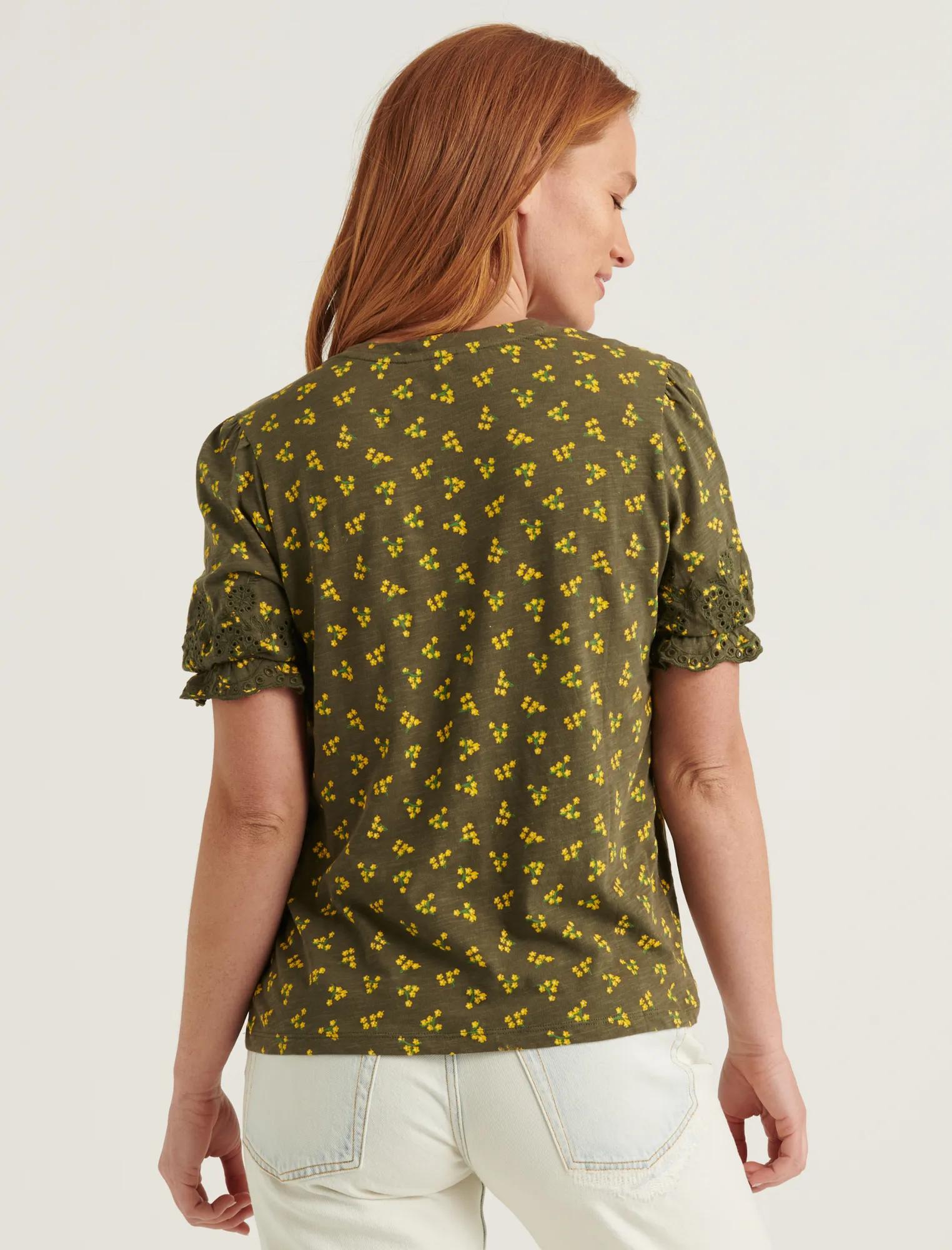 EMBROIDERED PUFF SLEEVE TOP, image 4