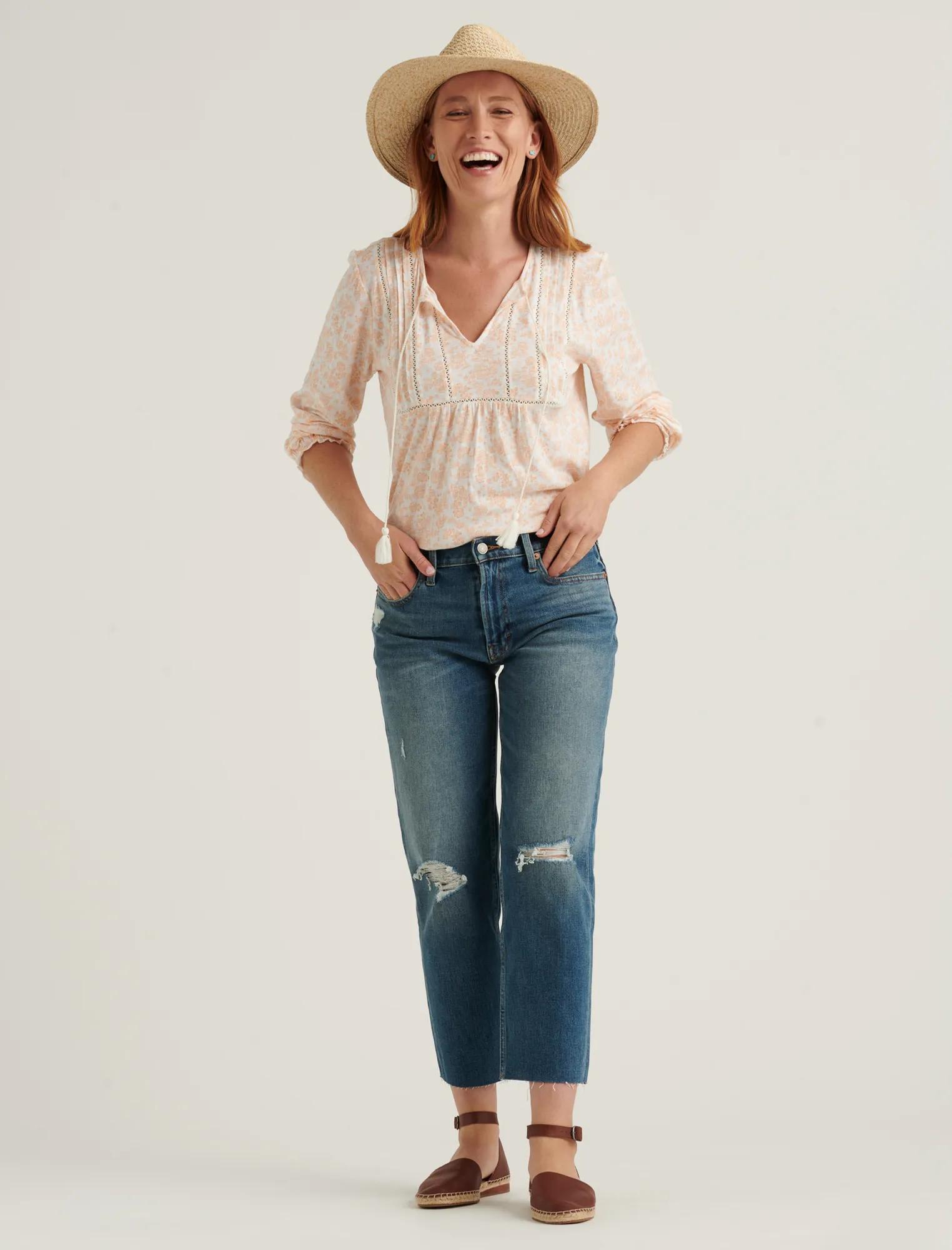 PRINTED PEASANT TOP, image 2