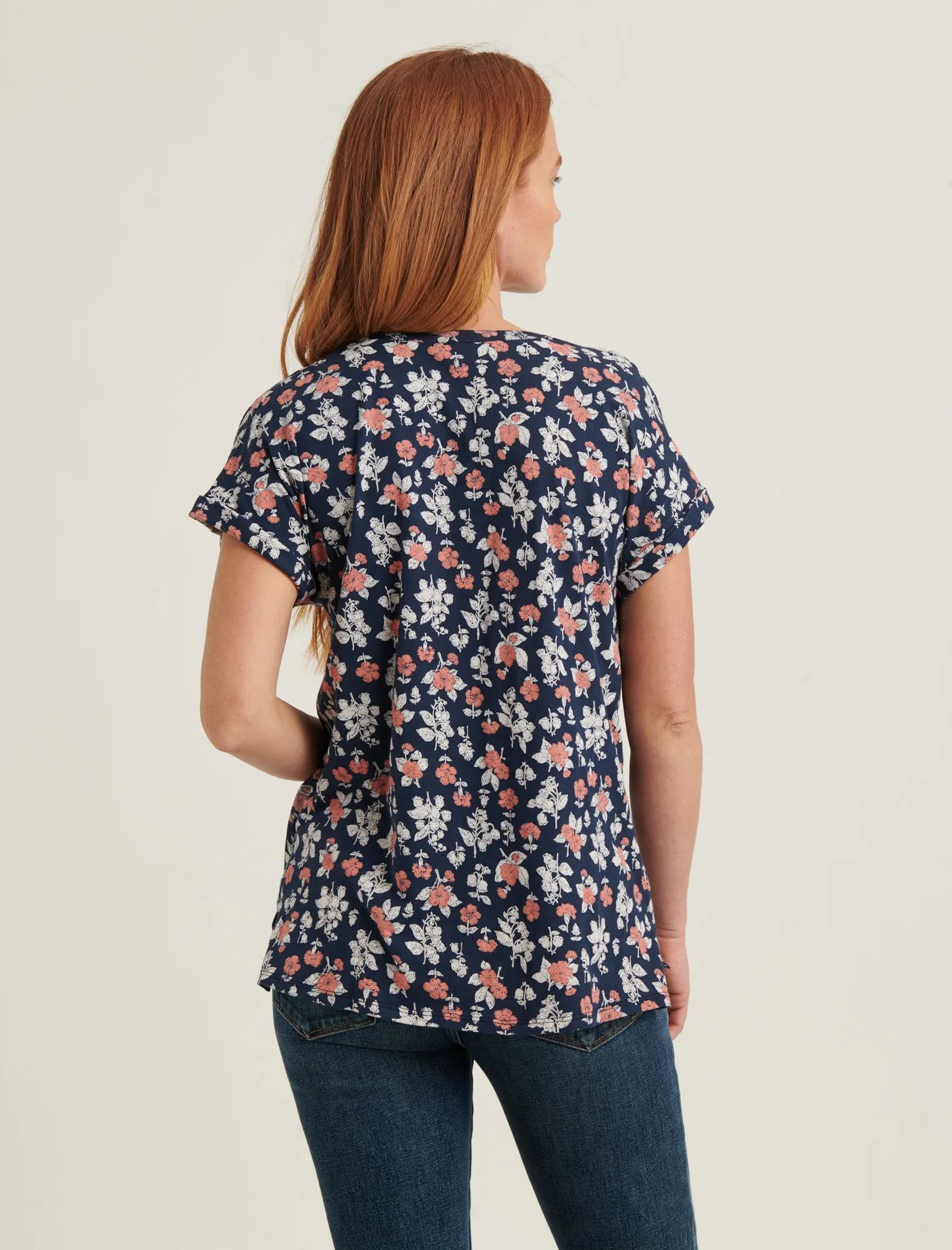 SHORT SLEEVE WOVEN MIX BUTTON DOWN TOP, image 4