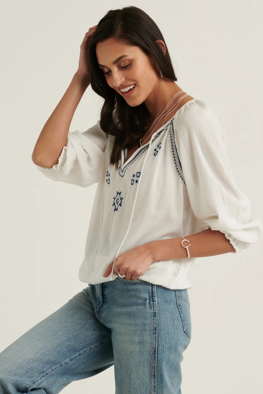 EMBROIDERED PEASANT TOP, image 3
