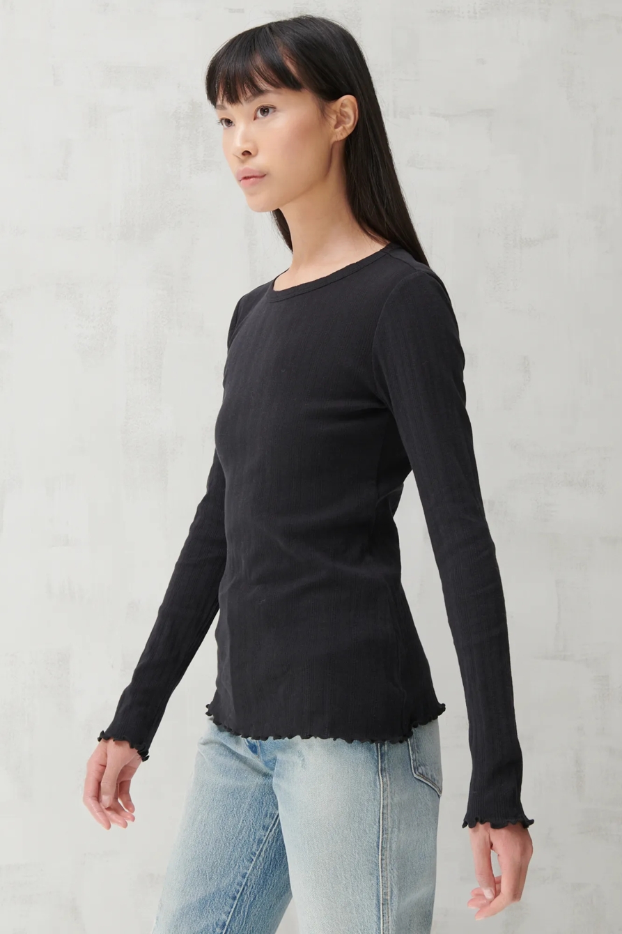 POINTELLE LONG SLEEVE TEE, image 3