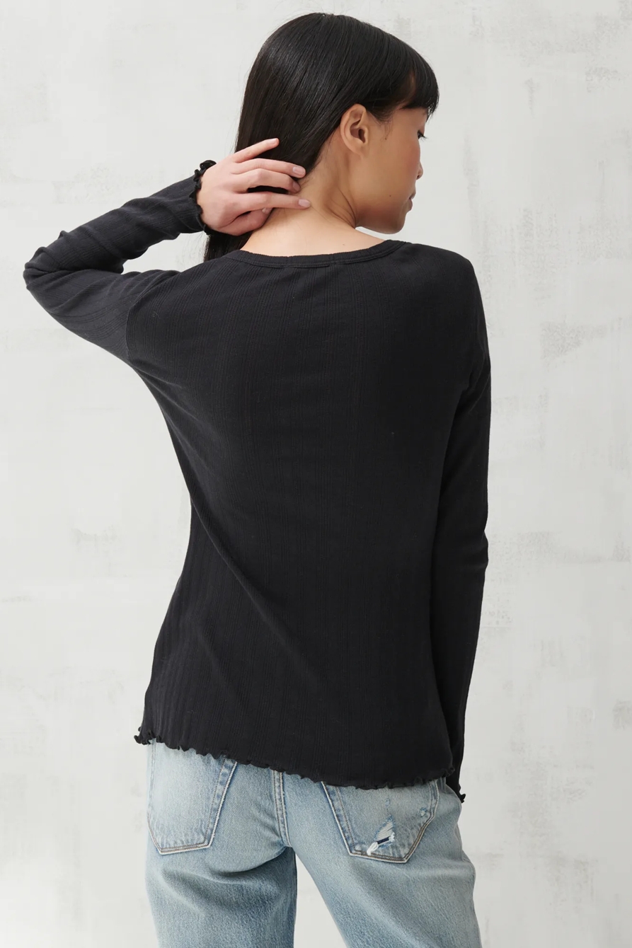 POINTELLE LONG SLEEVE TEE, image 4