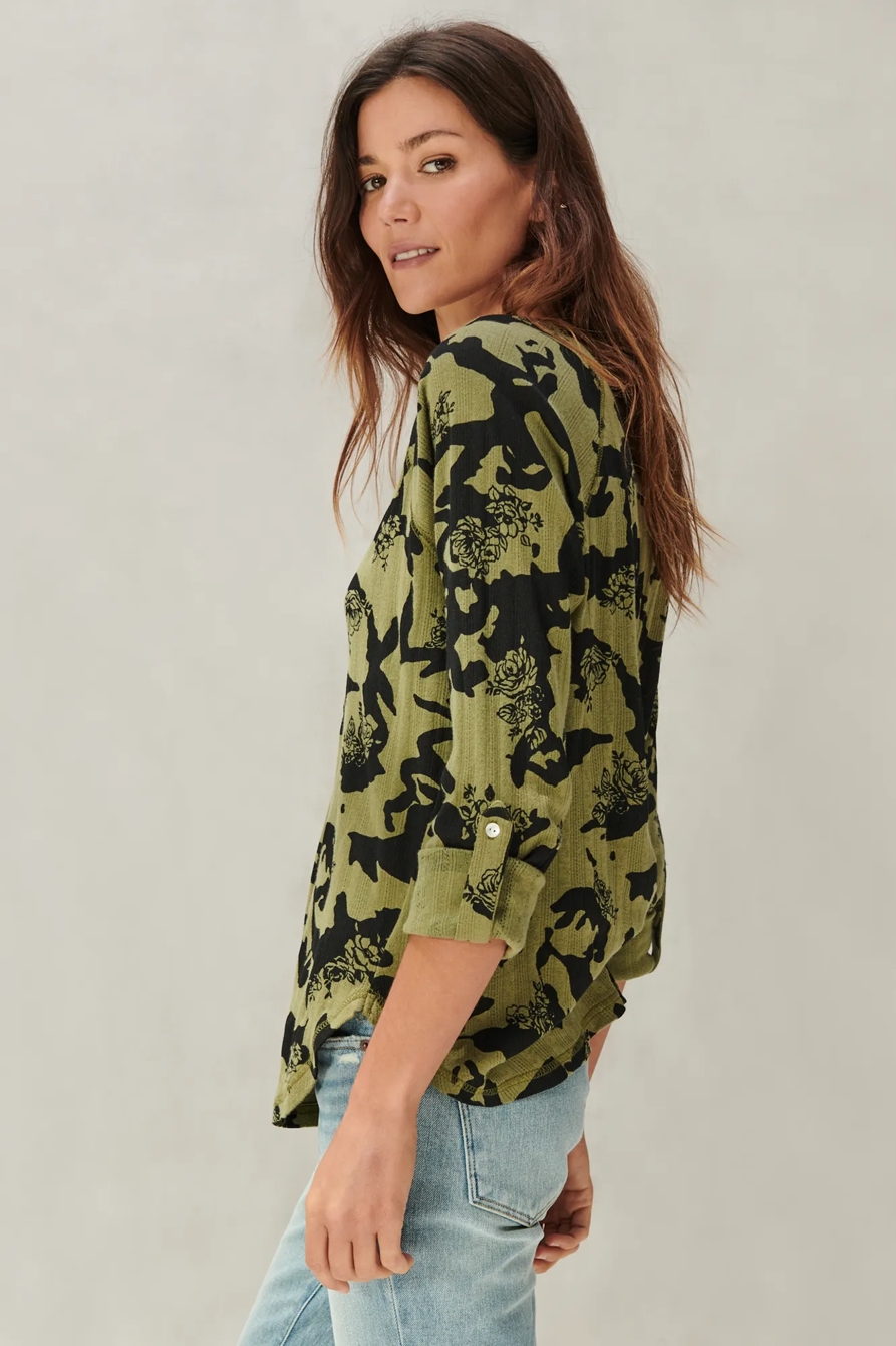 PRINTED POINTELLE HENLEY, image 3