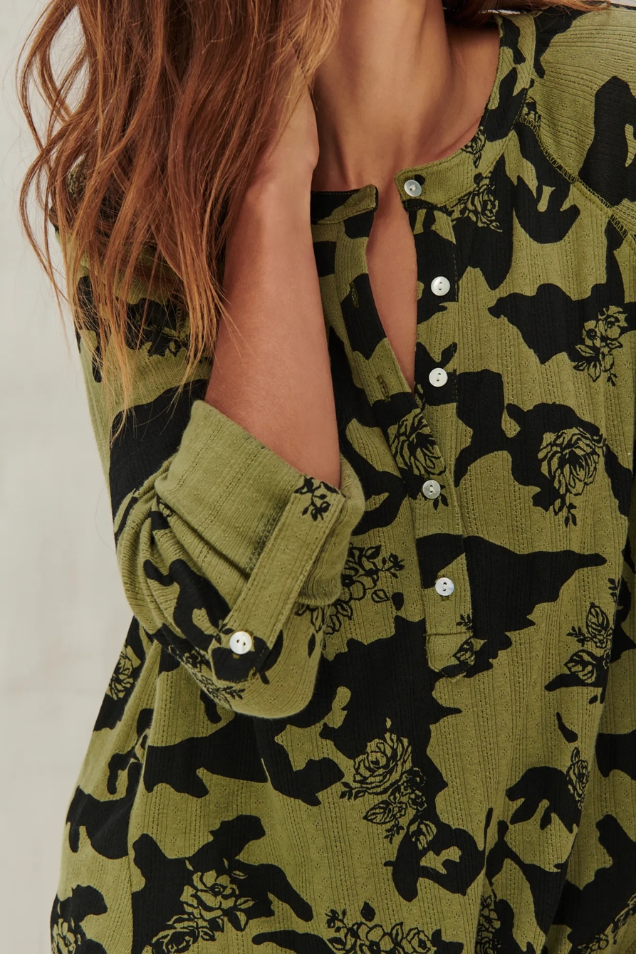 PRINTED POINTELLE HENLEY, image 5