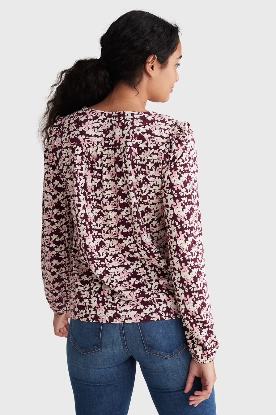 SQUARE NECK PRINTED TOP, image 4
