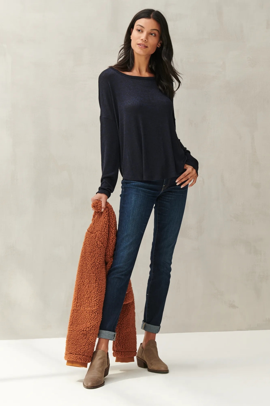 DROP SHOULDER CLOUD JERSEY TOP, image 3