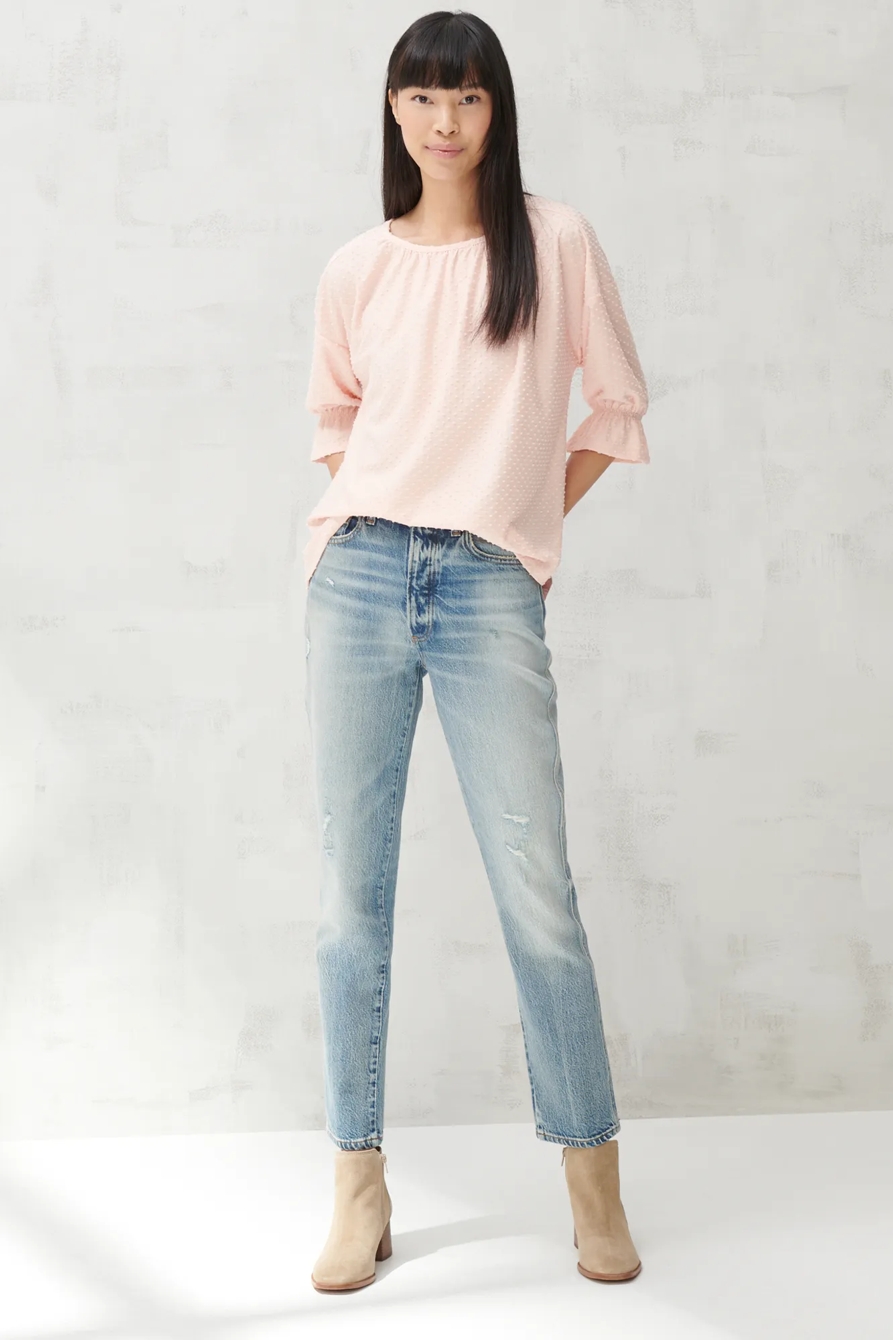 JACQUARD BOAT NECK TOP, image 2