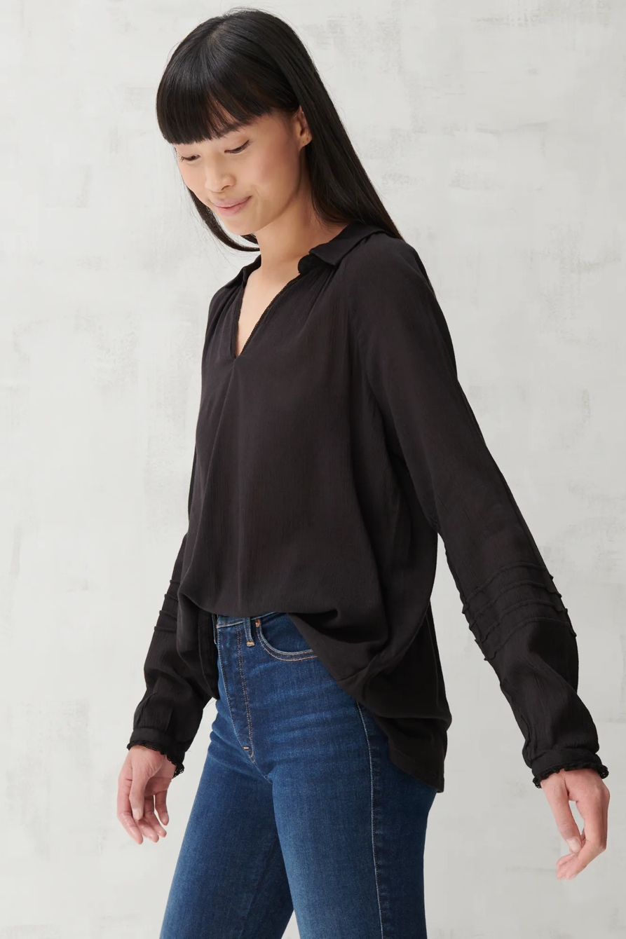 HIGH LOW V NECK TOP, image 3