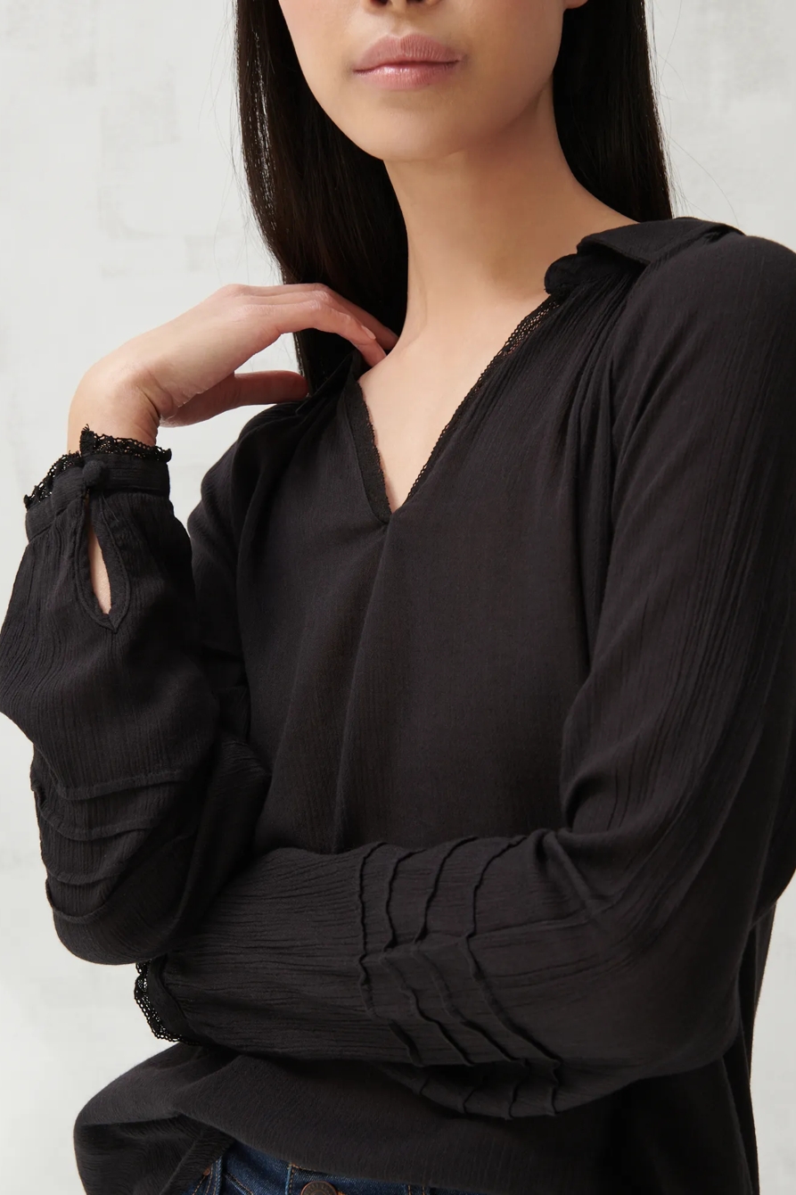 HIGH LOW V NECK TOP, image 4