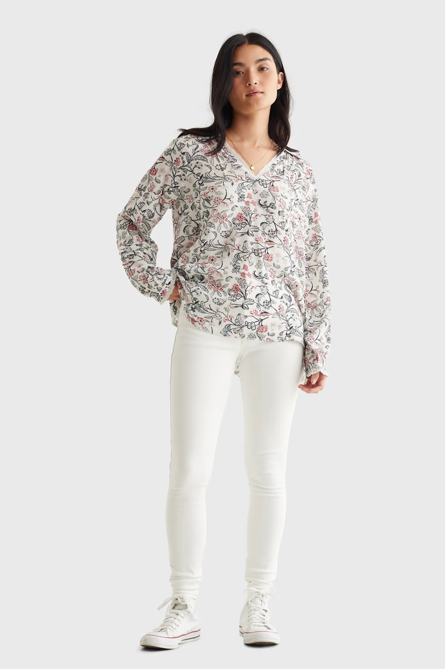 HIGH LOW V NECK TOP, image 2