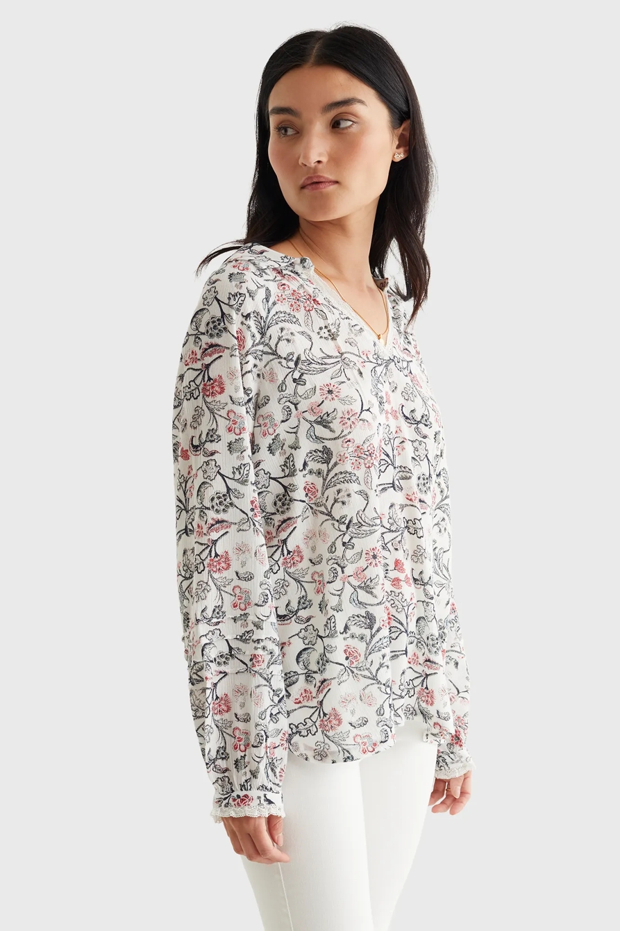 HIGH LOW V NECK TOP, image 3