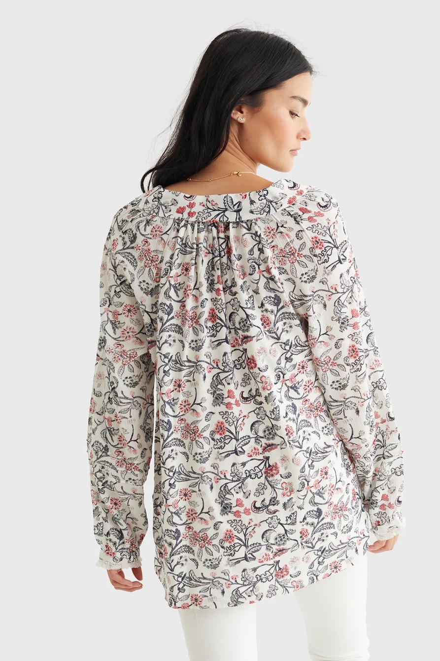 HIGH LOW V NECK TOP, image 4