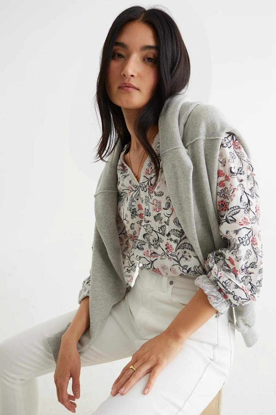 HIGH LOW V NECK TOP, image 6