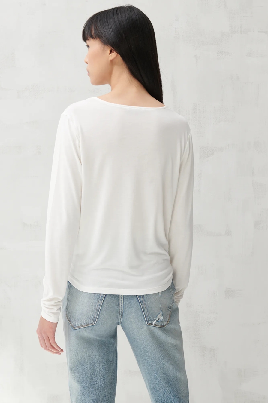 TIE FRONT V NECK TOP, image 4