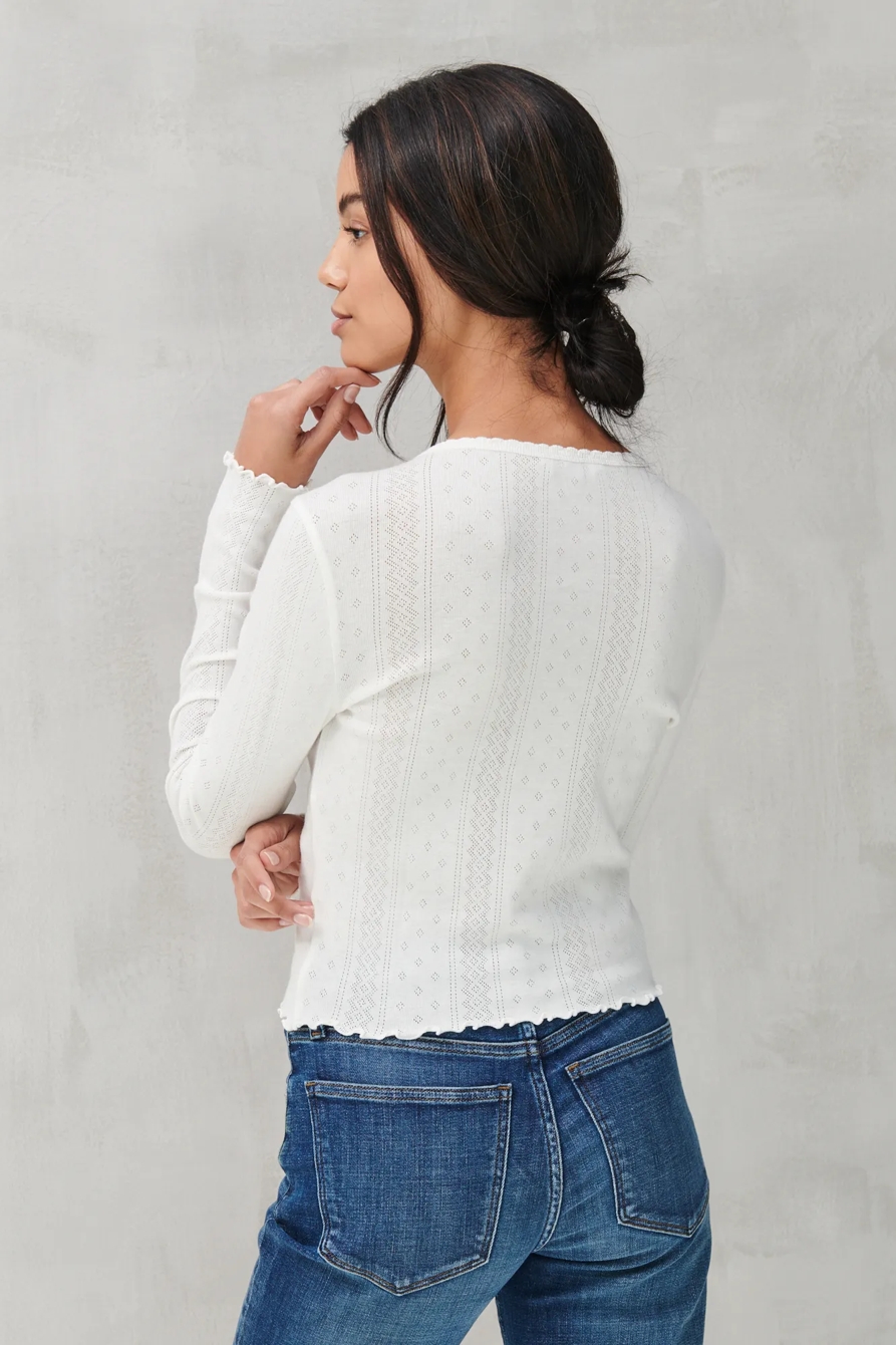 POINTELLE LONG SLEEVE CREW, image 4