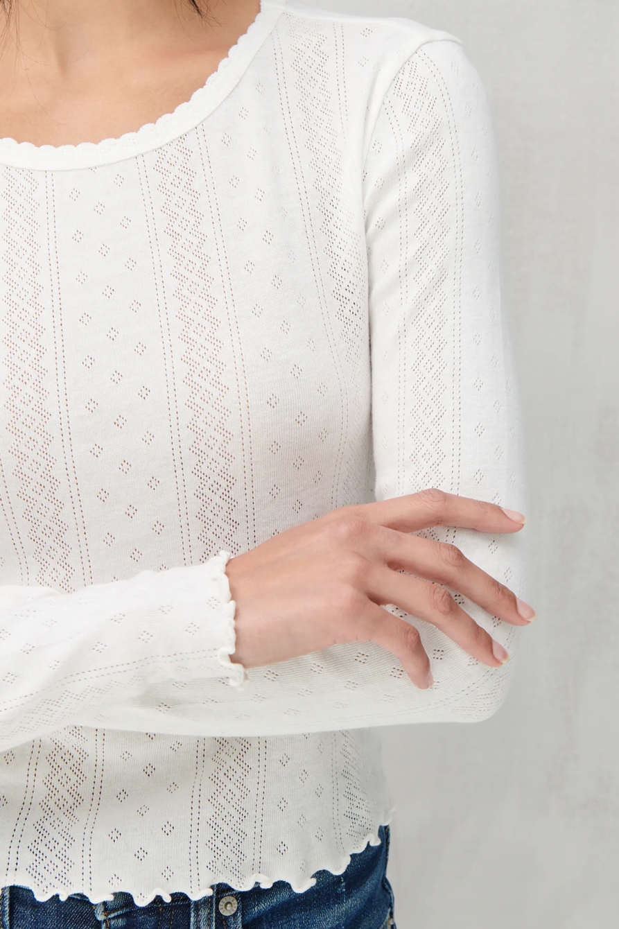 POINTELLE LONG SLEEVE CREW, image 5