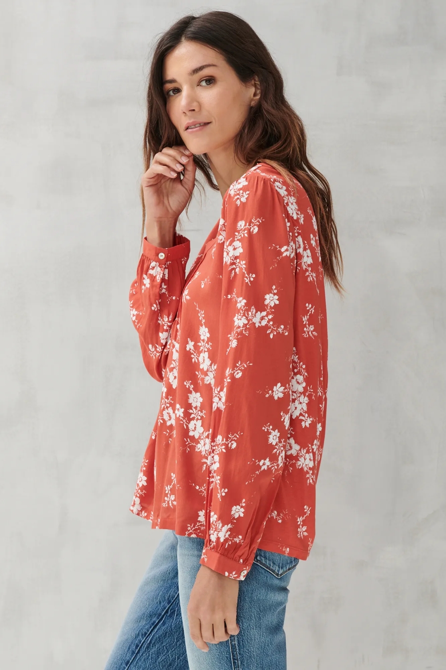PRINTED SQUARE NECK TOP, image 3