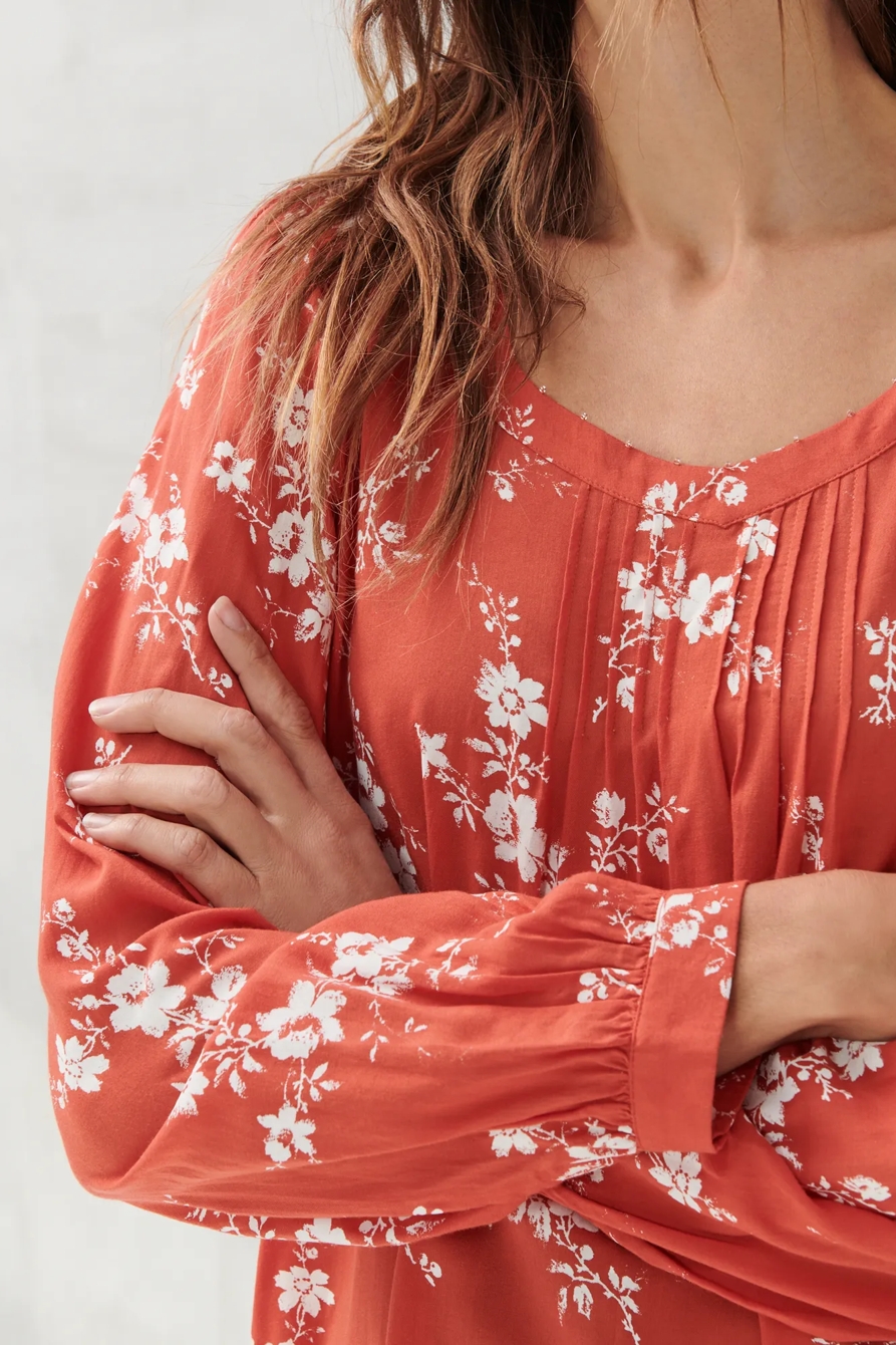 PRINTED SQUARE NECK TOP, image 5